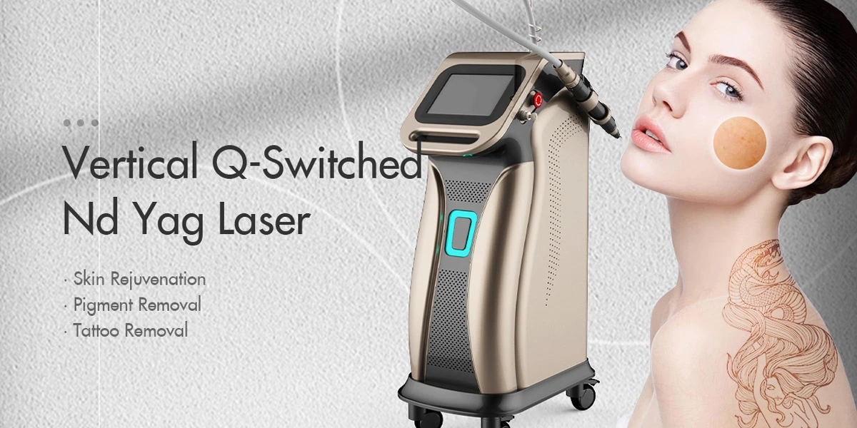 Q Switch Nd Yag Laser μηχανή αφαίρεσης τατουάζ βίντεο μηχανή αφαίρεσης